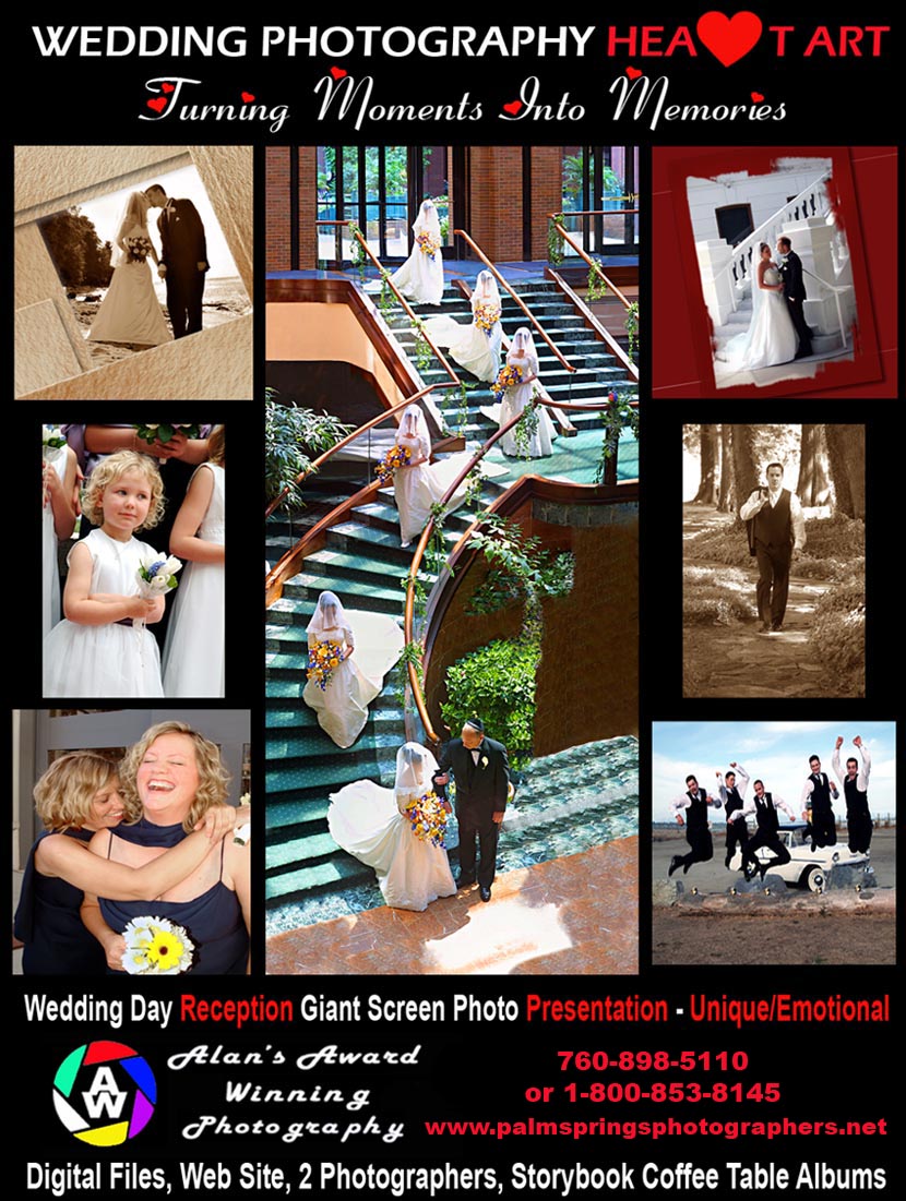 Palm Springs, Los Angeles wedding photographer, inexpensive, cheap, low cost, free, joint venture, video videographer videography, convention, trade show, video production photography business corporate pictures wedding pictures Palm Springs and Los Angeles